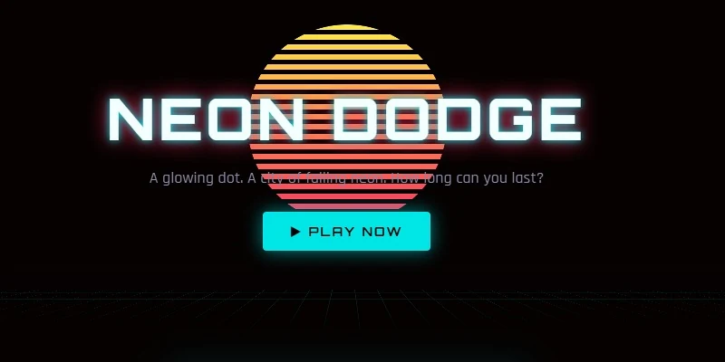 Neon Dodge browser game screenshot